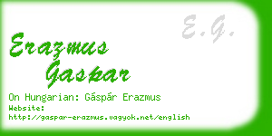 erazmus gaspar business card