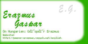 erazmus gaspar business card